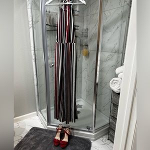 Purple snow striped romper